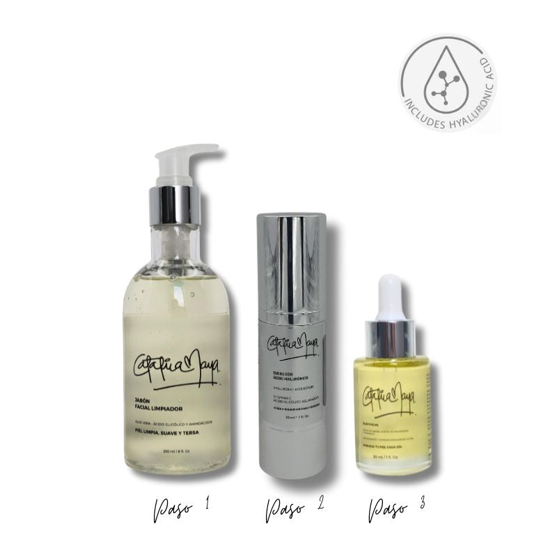 RUTINA FACIAL JABÓN + SERUM + ÓLEO