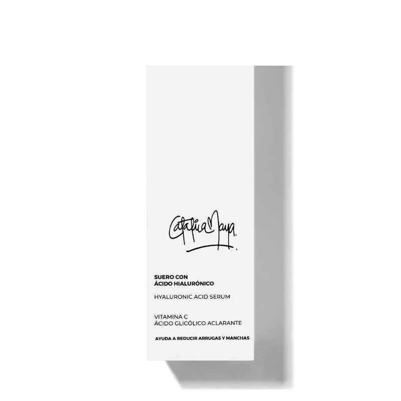 Caja color blanco donde va empacado el acido hialuronico de catalina maya