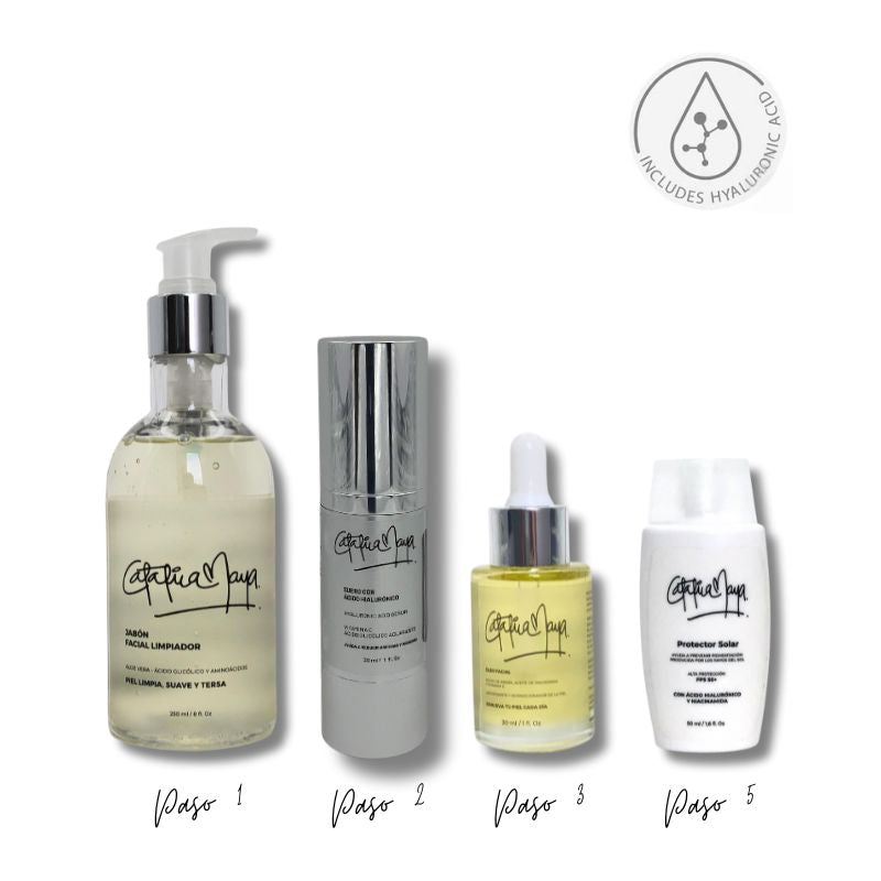 RUTINA FACIAL JABÓN + SERUM + ÓLEO + PROTECTOR