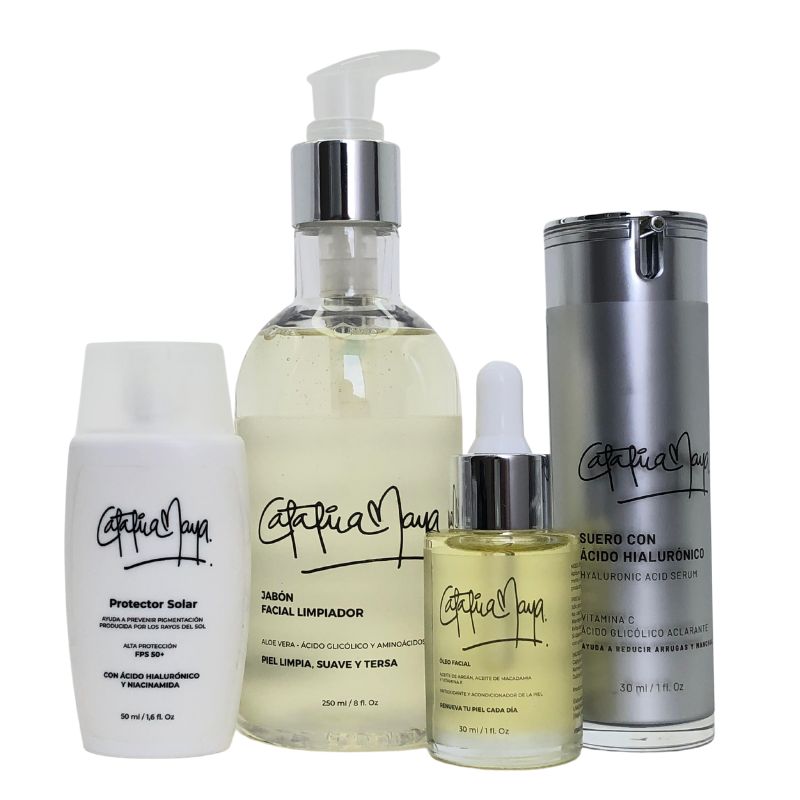 LIMPIADOR + SERUM + ÓLEO + PROTECTOR